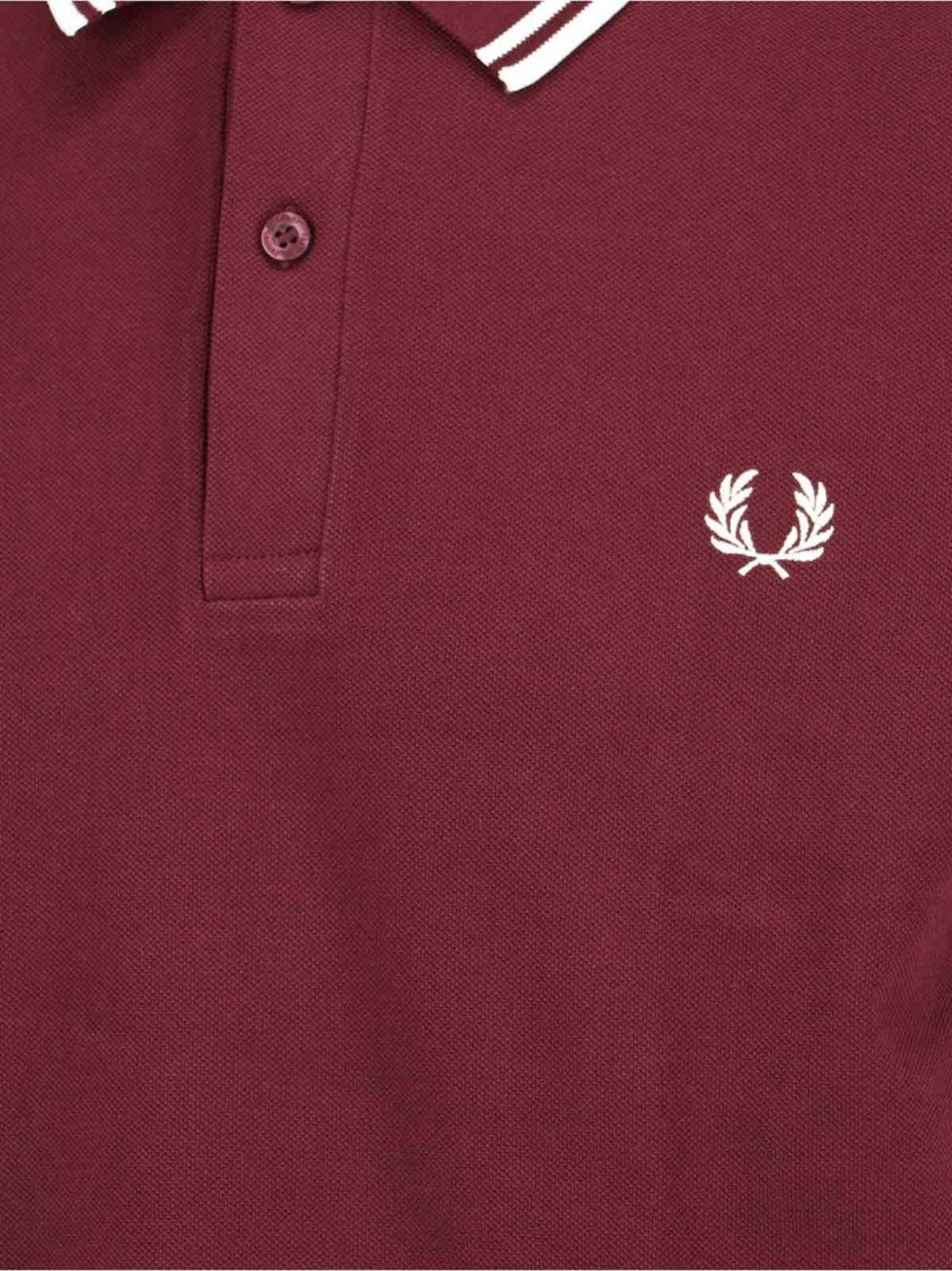 Shirt Logo Polo Shirt In Burgundy Cotton