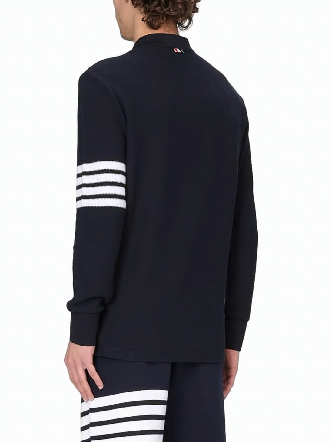 Long-Sleeve Polo Shirt with Classic Collar