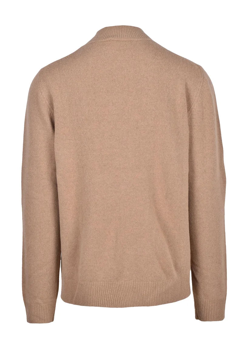 Volcano Neck Wool Sweater - Beige