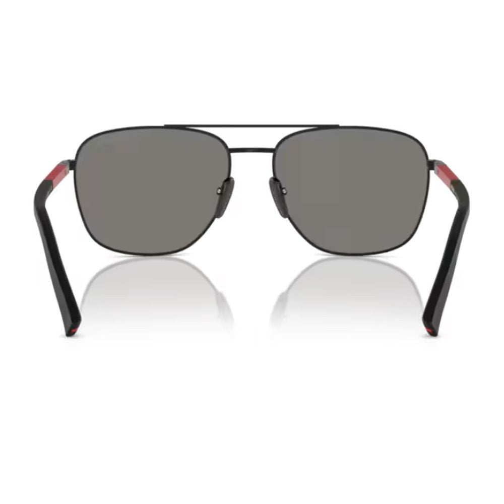 Ps 54Zs Pilot-Shape Black Rubberized Sunglasses