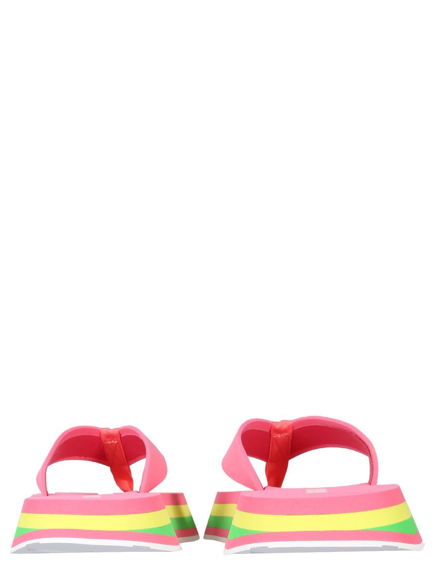 Thong Sandals With Striped Pattern