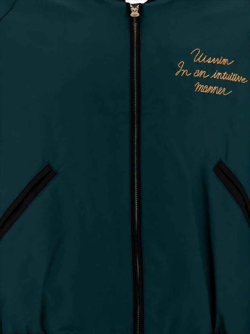 Cropped Deep Teal Jacket with Black Trim
