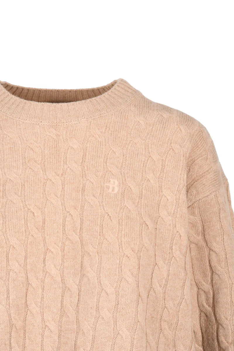 Crew Neck Sweater - Beige