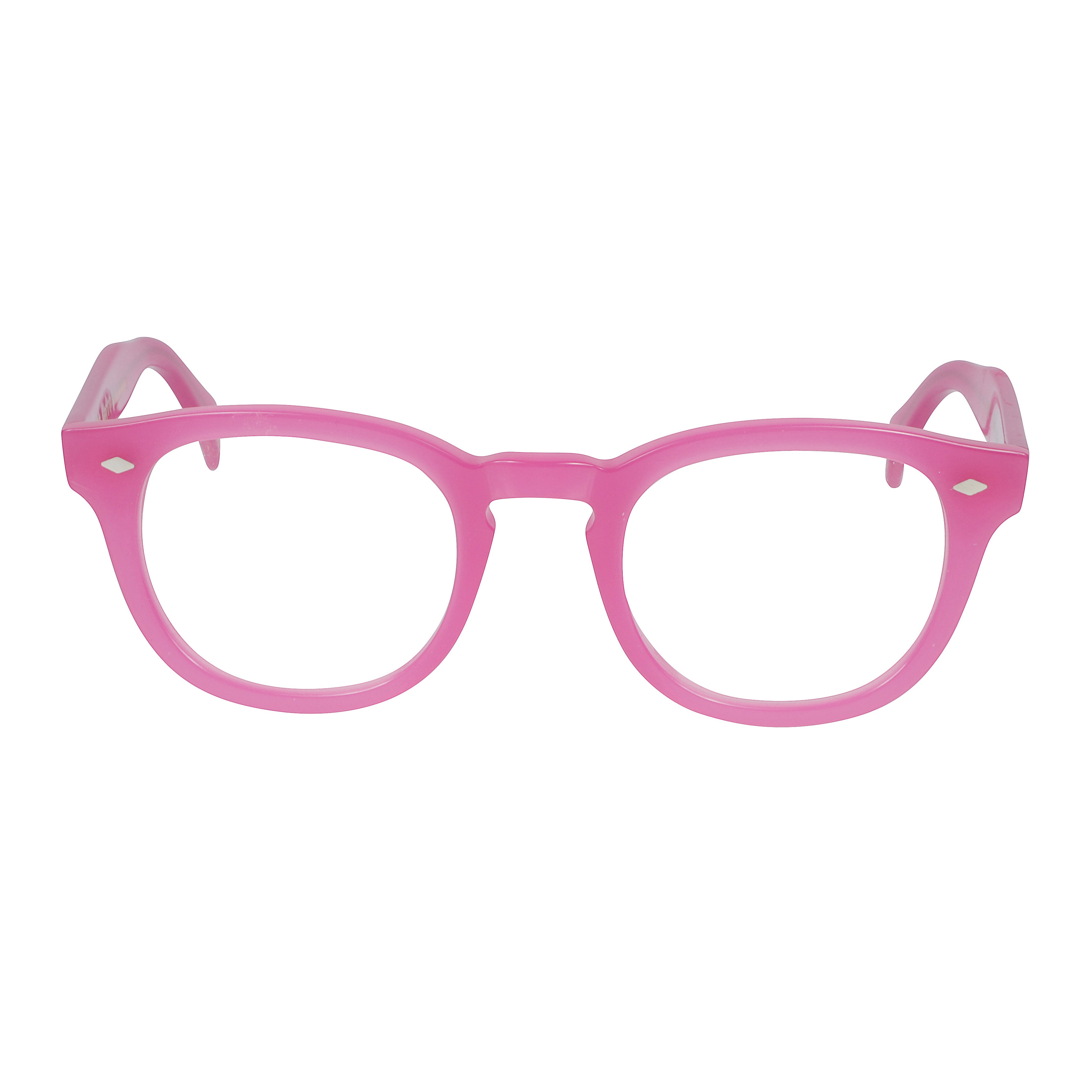 Jolly Cal 49 Translucent Pink Rounded Square Eyeglasses