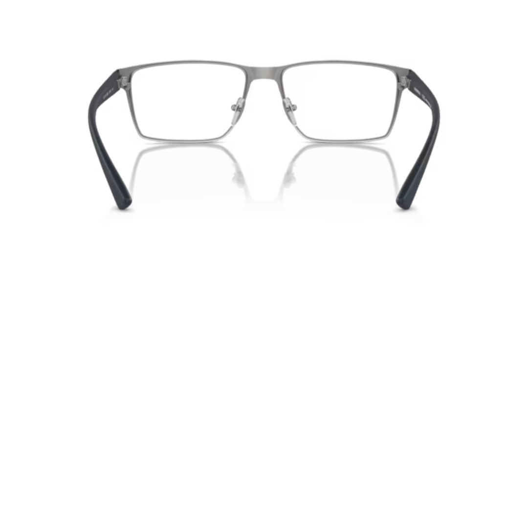 1157 Vista Rectangular Metal Eyeglass Frames with Matte Silver Front
