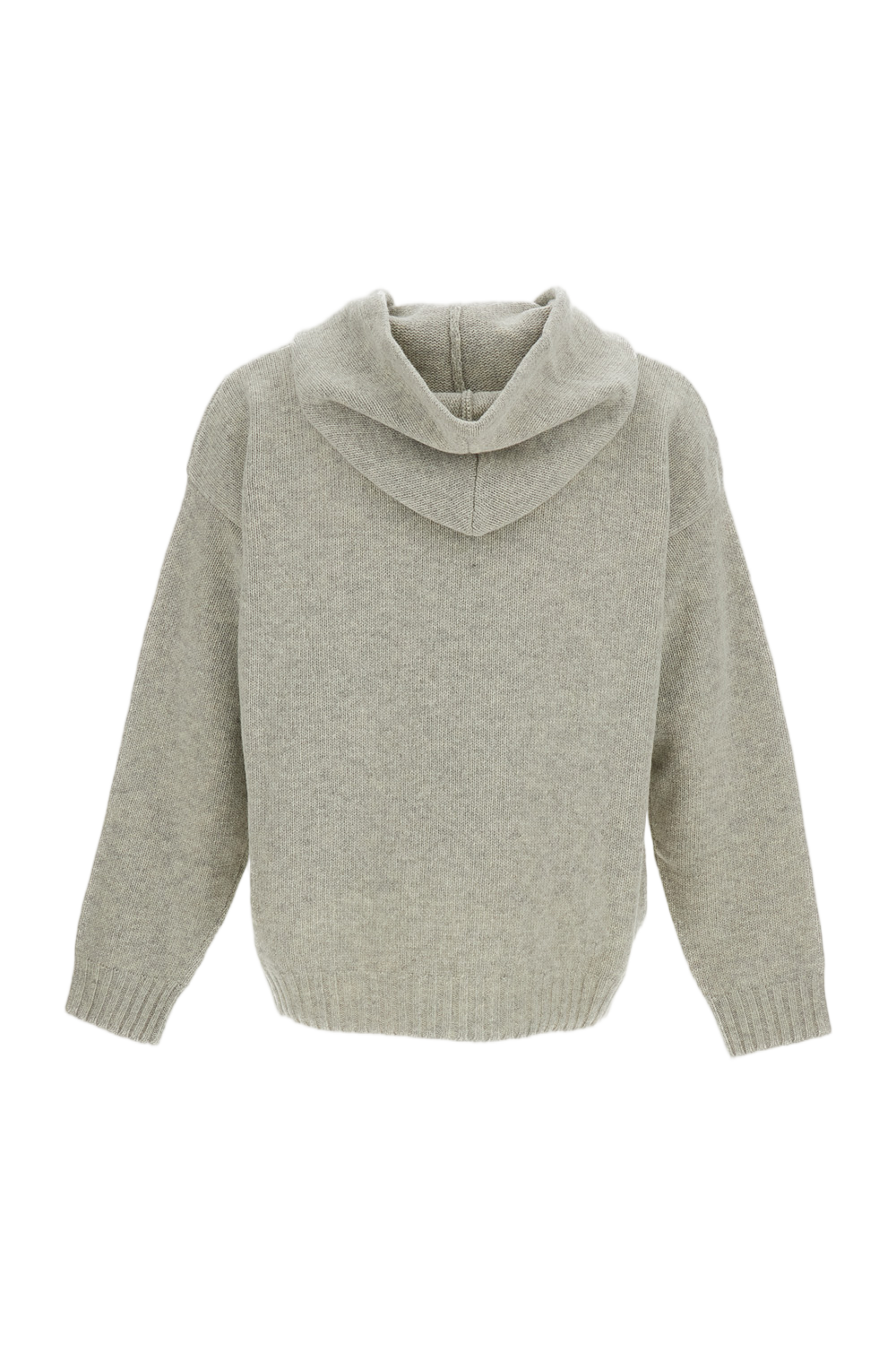 Oversized Wool Blend Hoodie With Hand-Painted Logo
