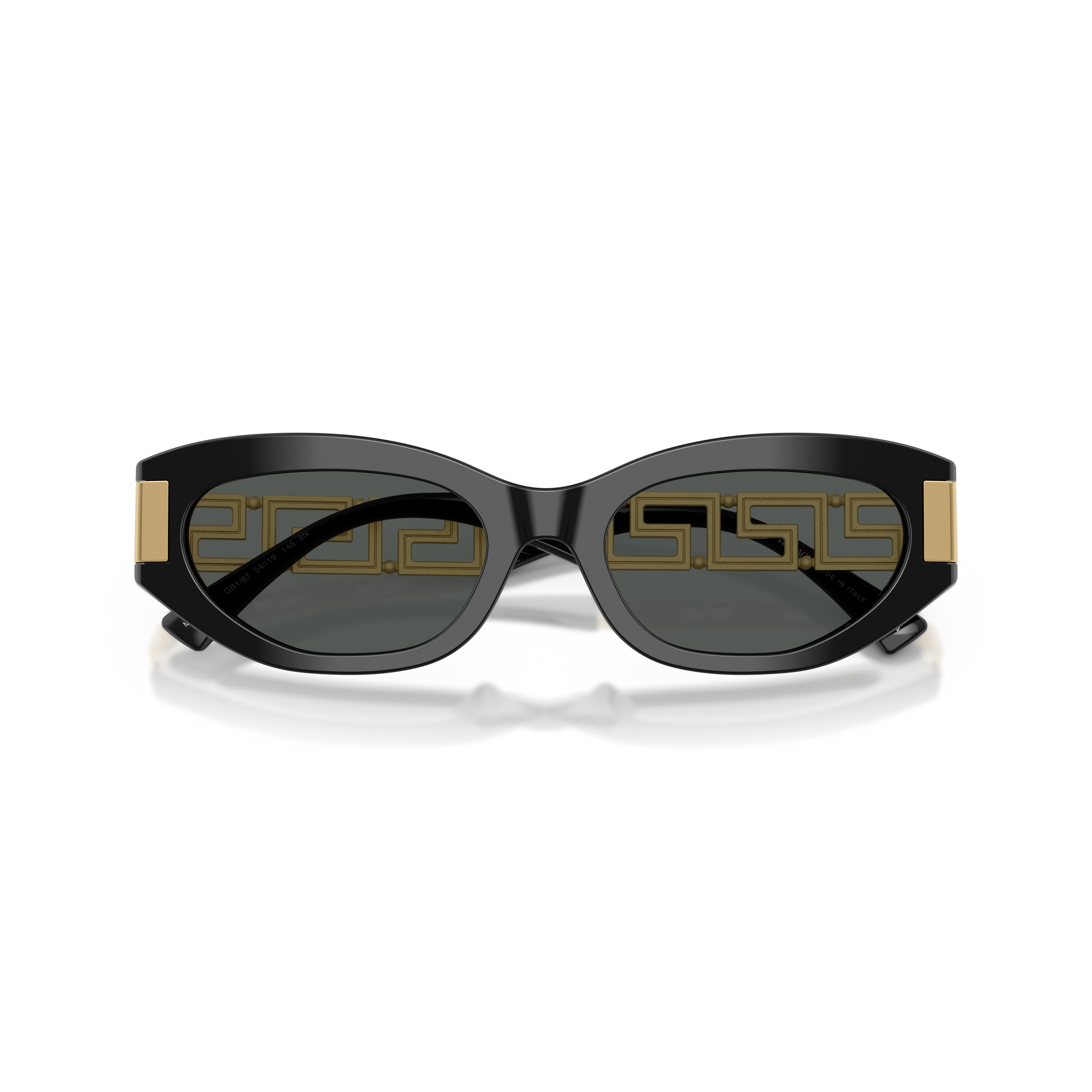 0ve4501 Black Acetate Elongated Cat-Eye Sunglasses