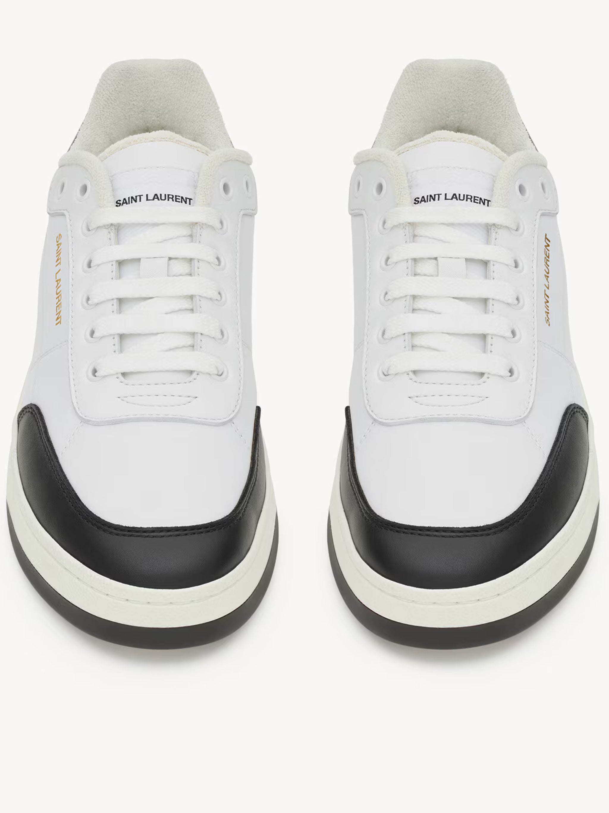 White Sl/61 Low-Top Leather Sneakers