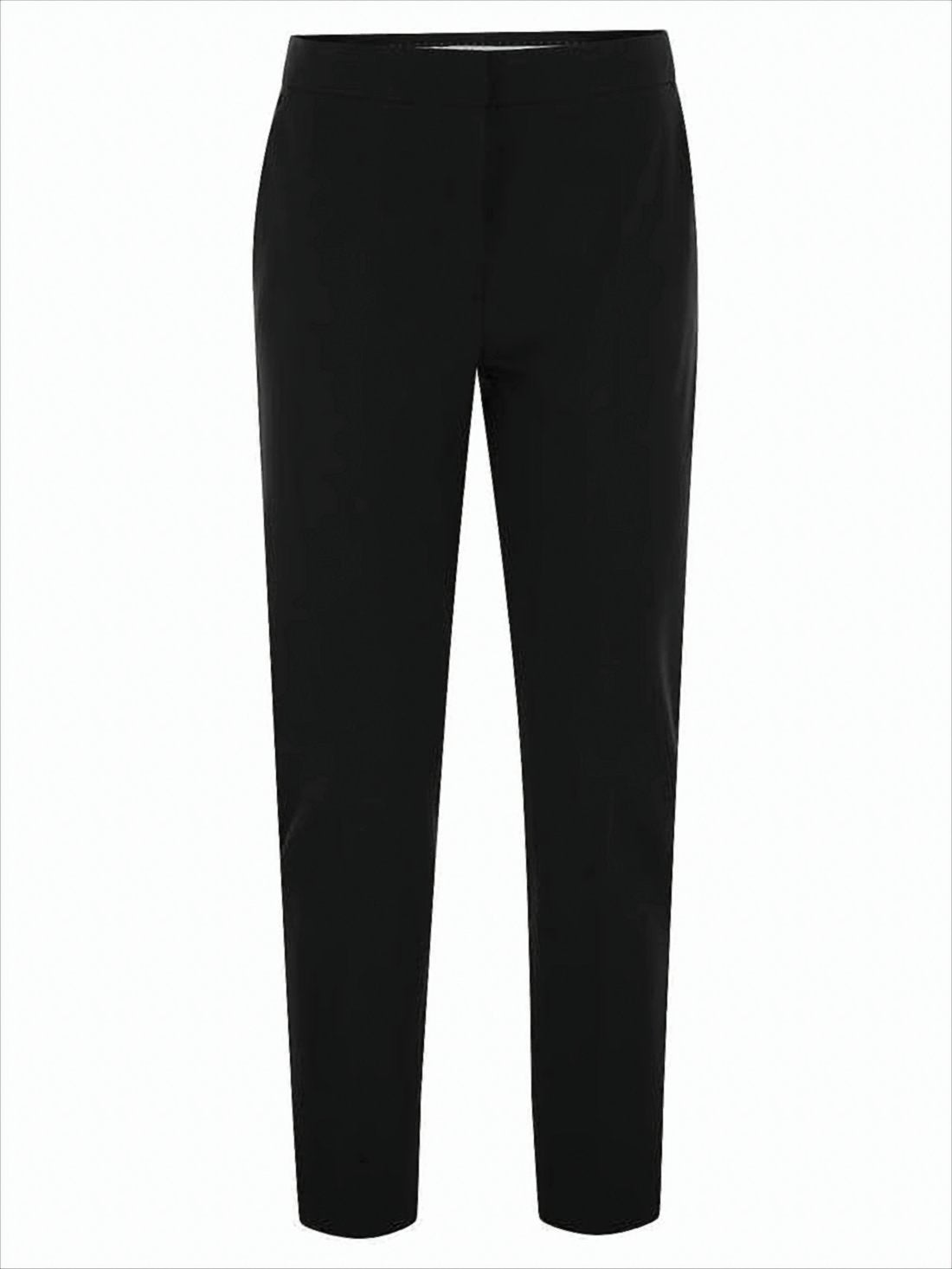 Cropped Tailored Pants with Mid-Rise