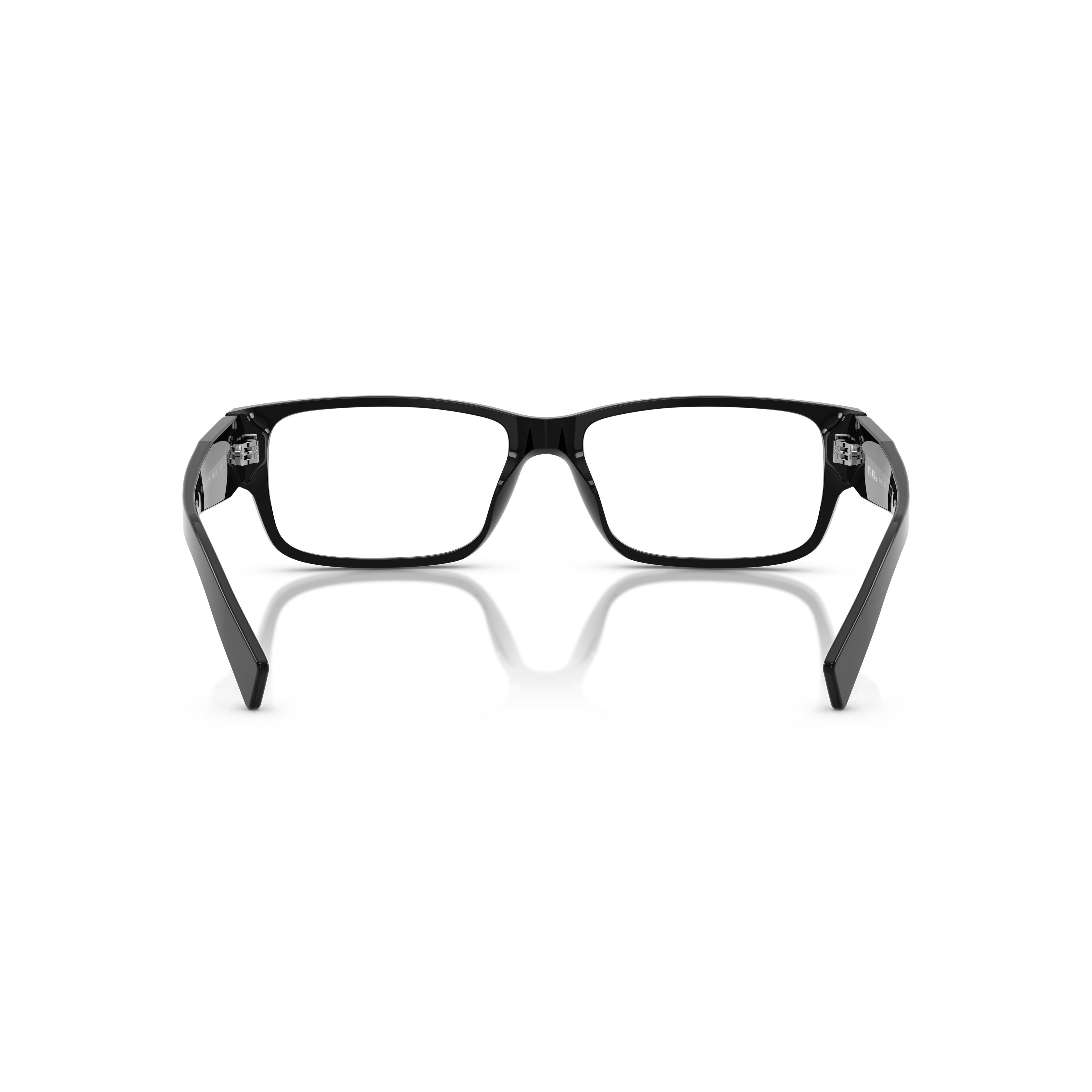 0pr B09v Glossy Black Acetate Rectangular Sunglasses