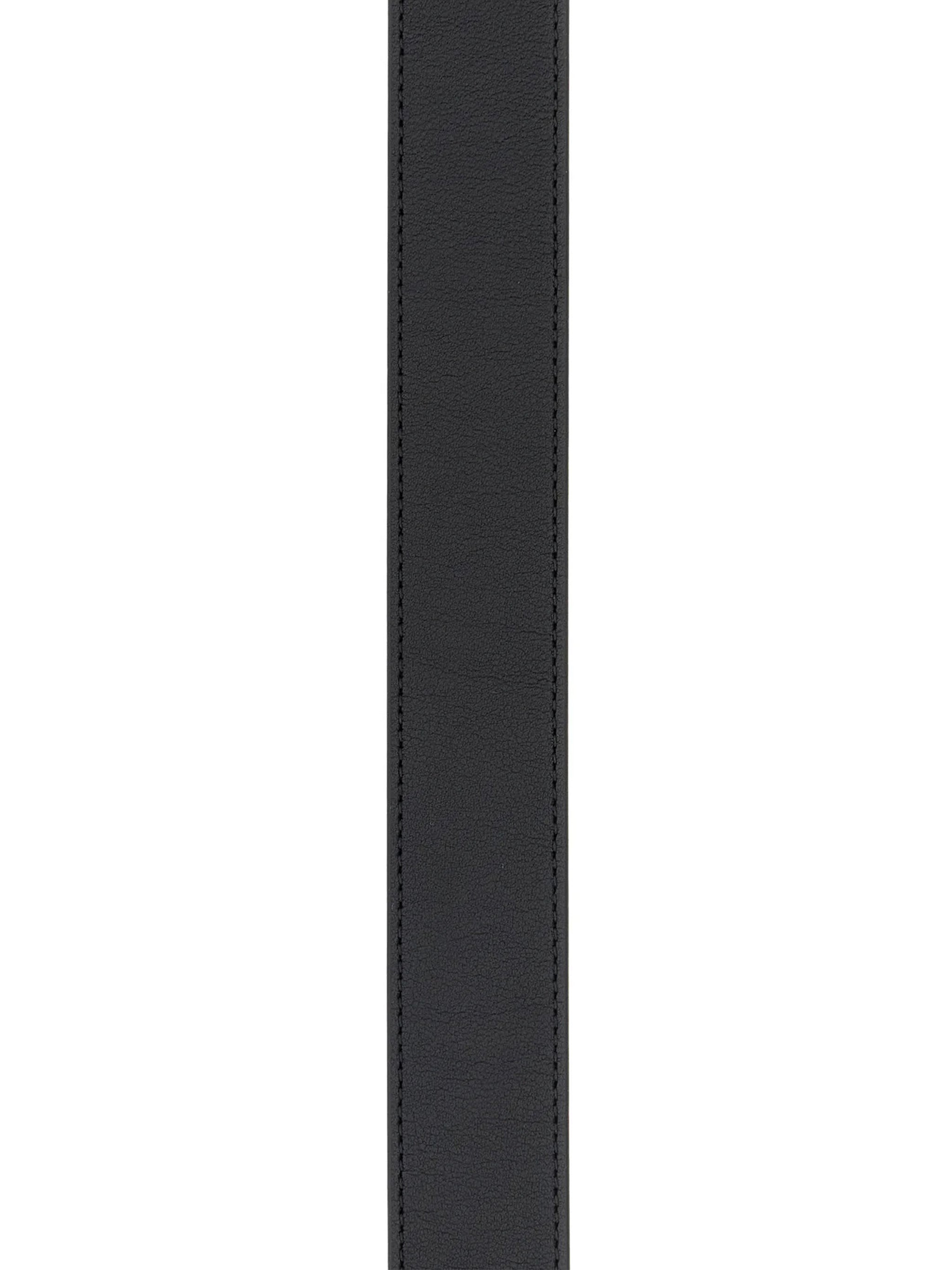 Black/Navy Reversible Leather V-Buckle Belt