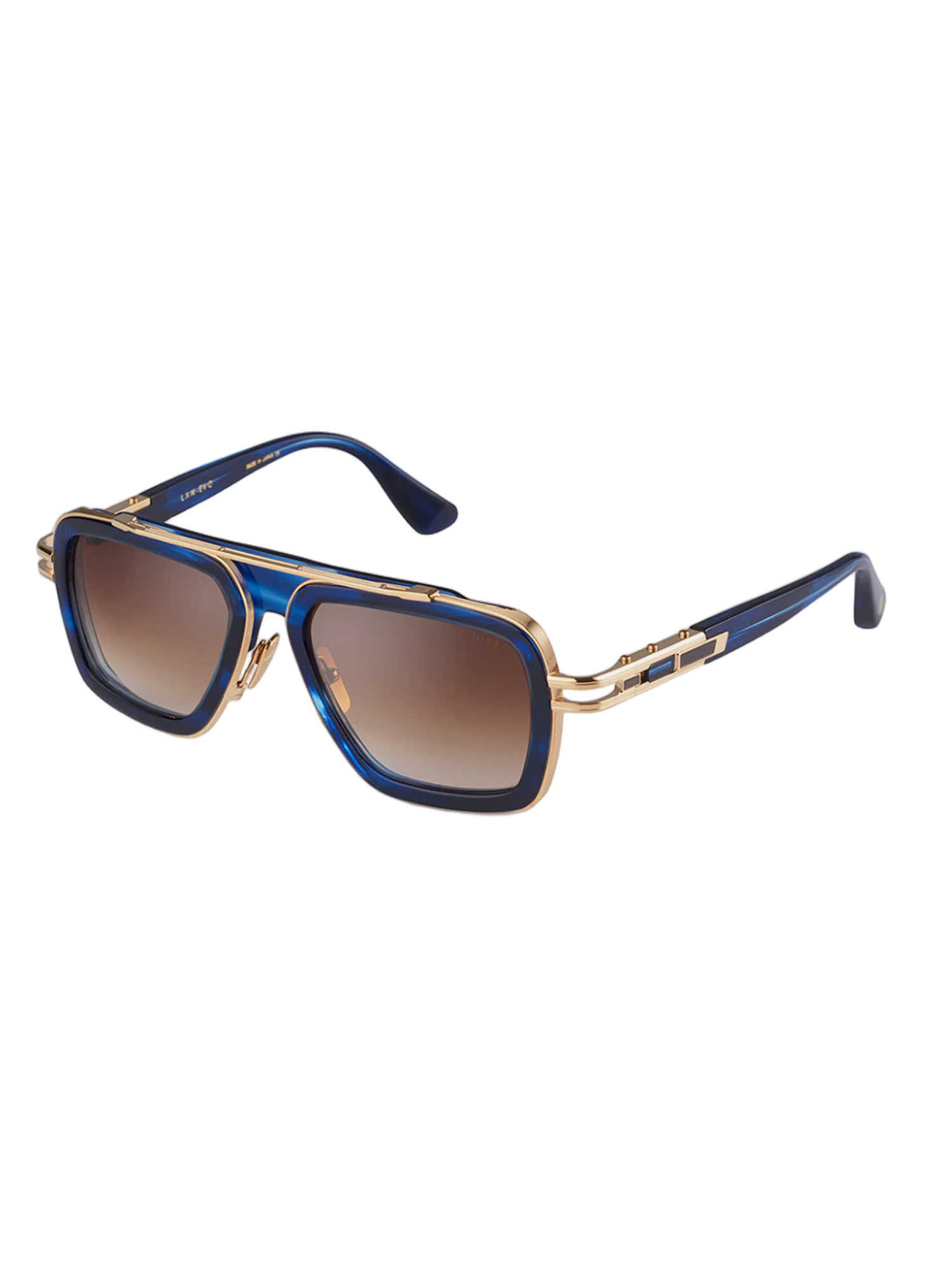 Rectangular Blue Acetate Sunglasses
