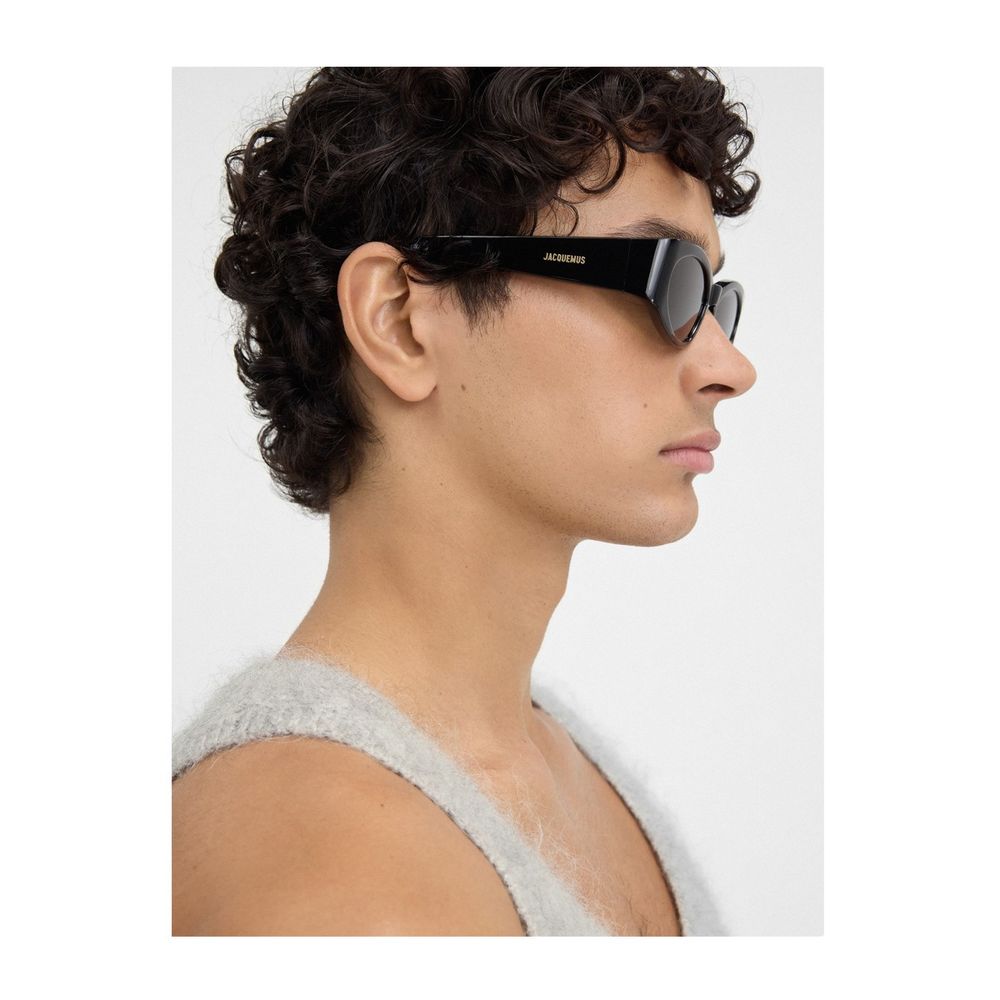 Les Lunettes Jac4 Ovalo Linea "Les Sculptures" Tortoise Acetate Oval Sunglasses