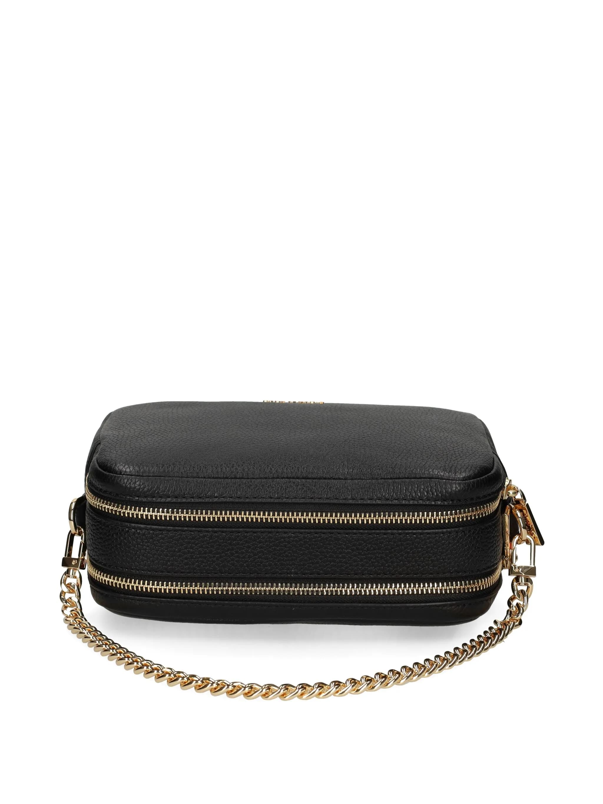 Textured Leather Dual Compartment Camera Bag