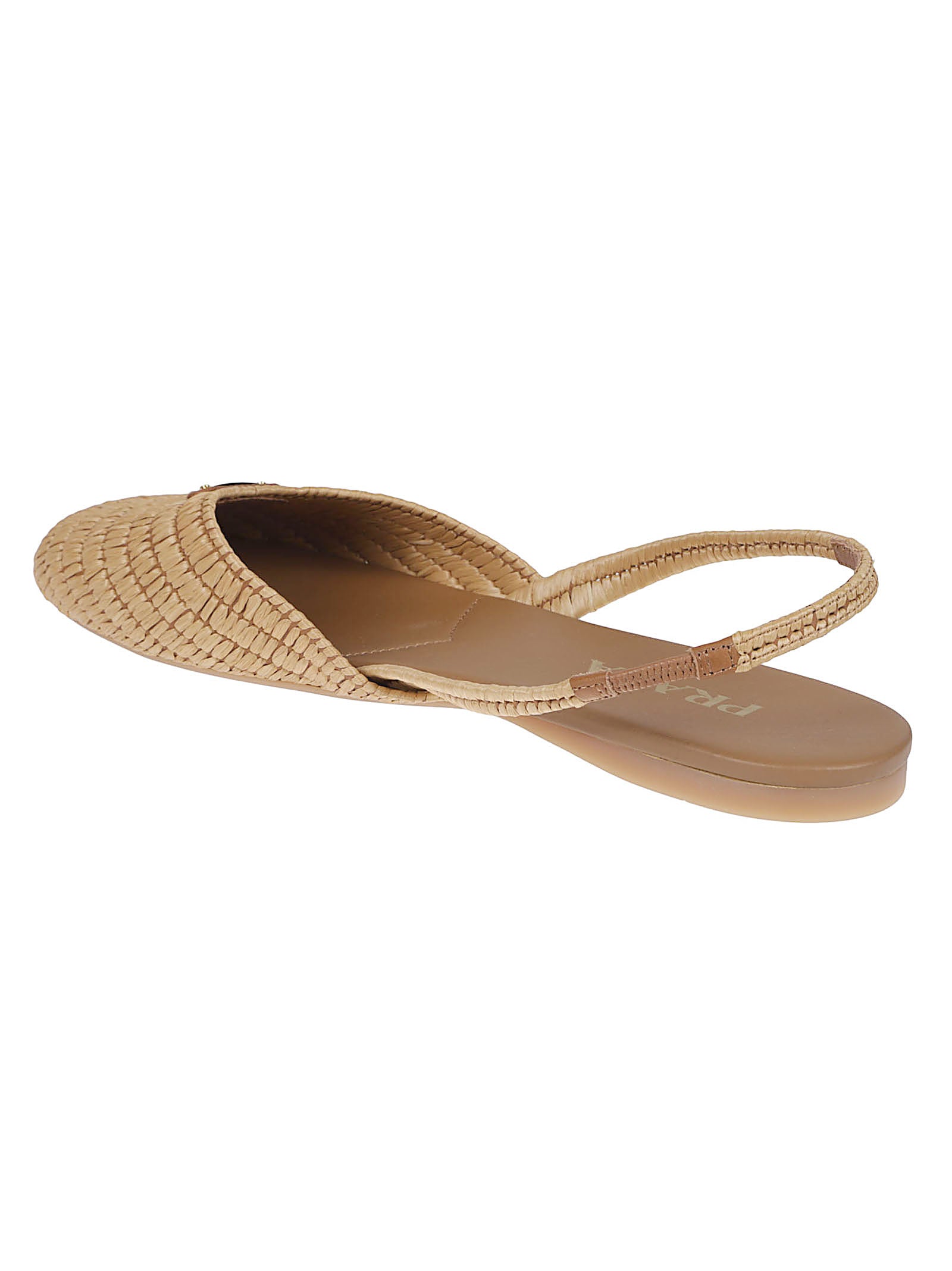Pointed Toe Woven Texture Slingback Ballerina Shoes