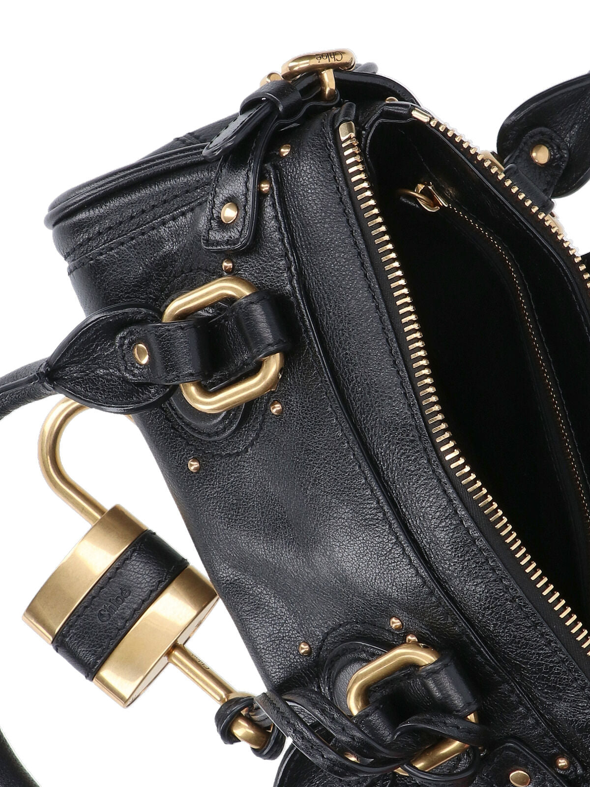 Textured Buffalo Leather Small Paddington Handbag