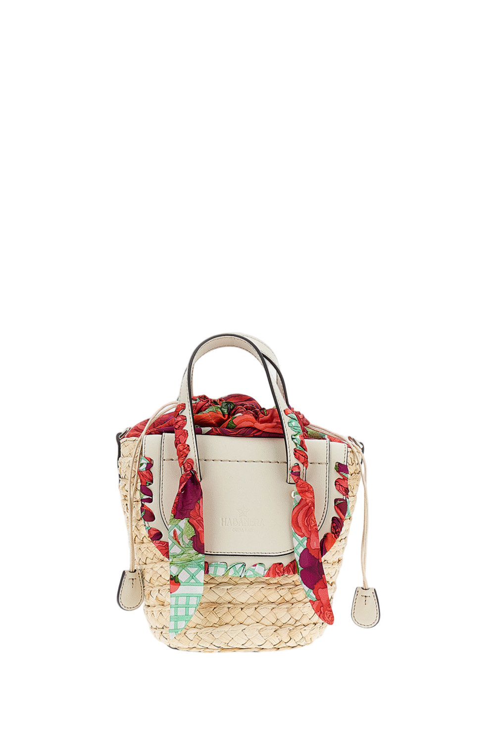 White Habanera Raffia Handbag