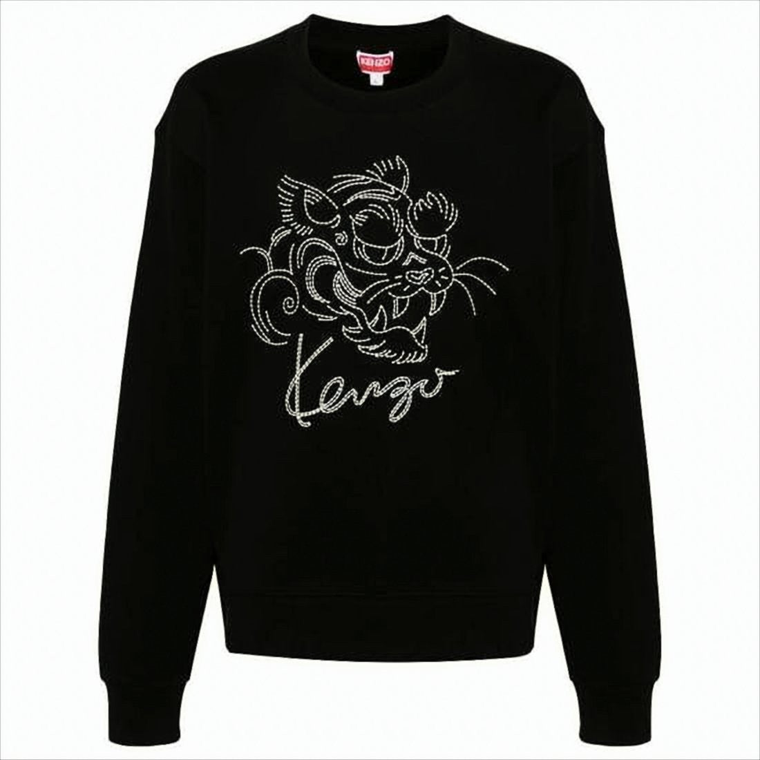 Bold Graphic Long-Sleeve Black Sweatshirt From Kenzo