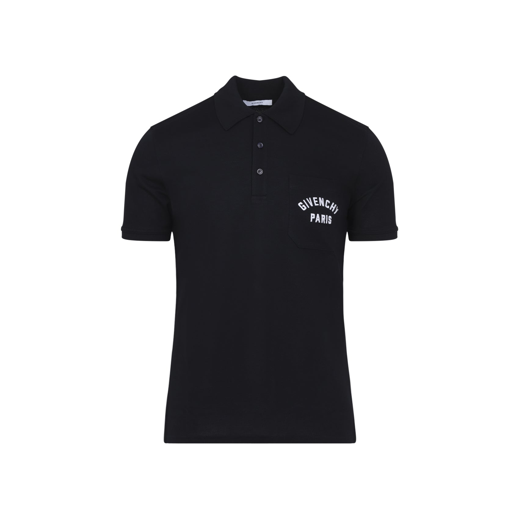 Navy Cotton Polo With Classic Collar