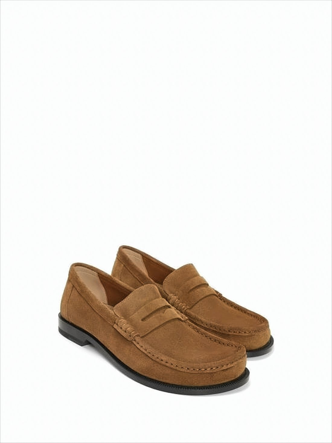 Classic Brown Suede and Calf Leather Loafers