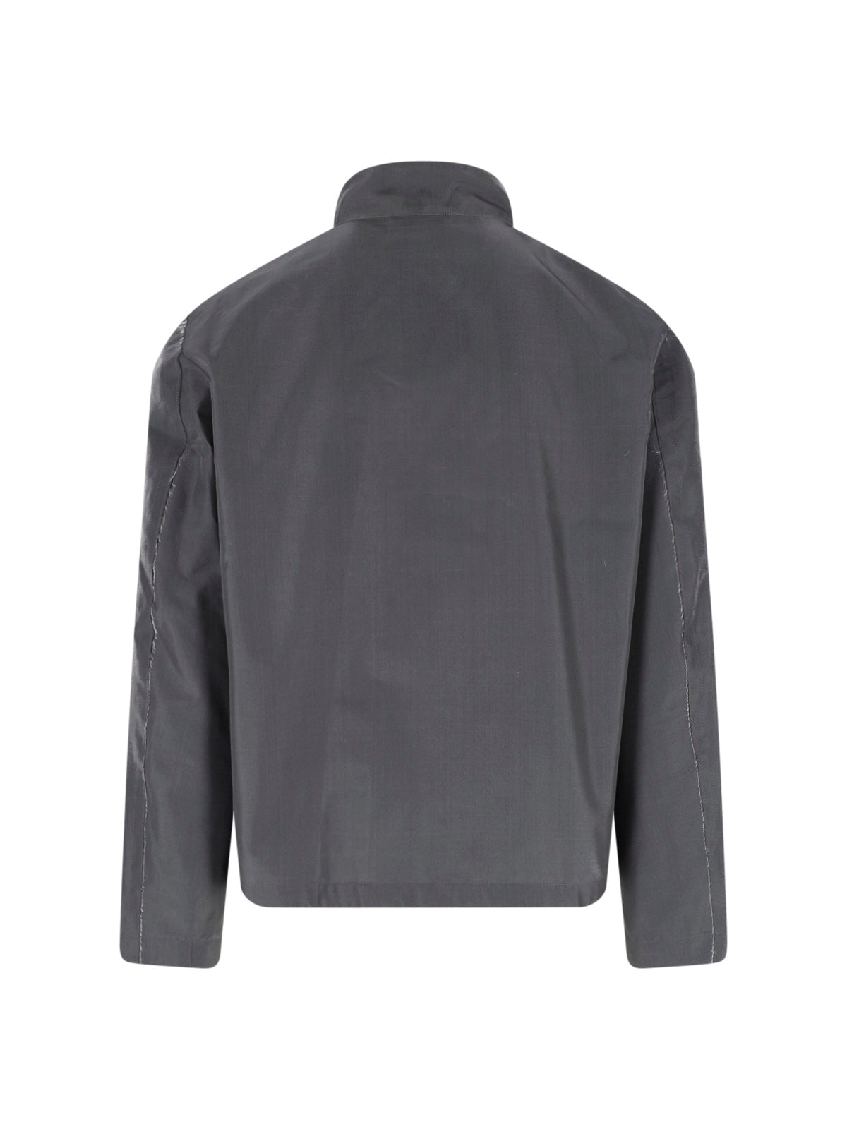Grey Field Silk-Blend High Collar Jacket
