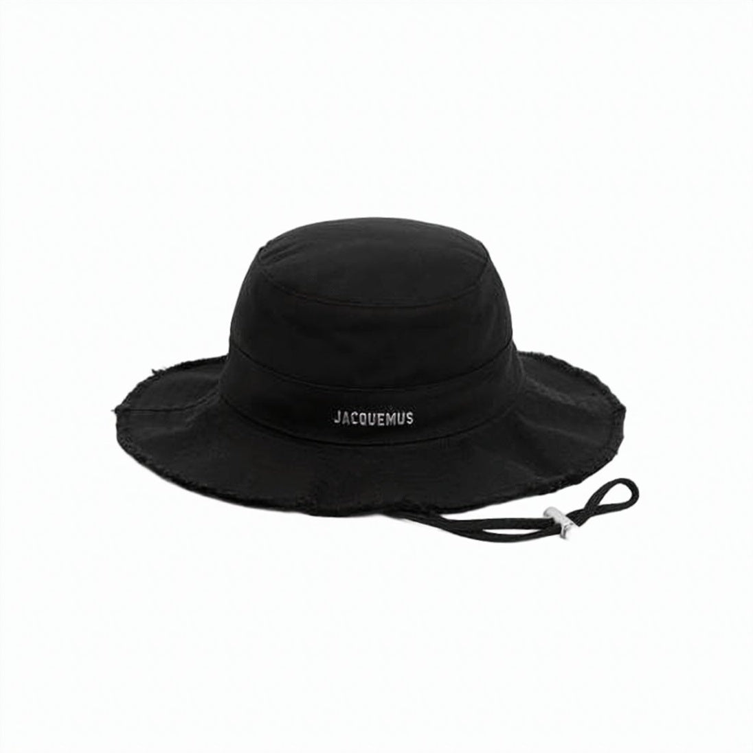 Cotton Bucket Hat with Frayed Brim