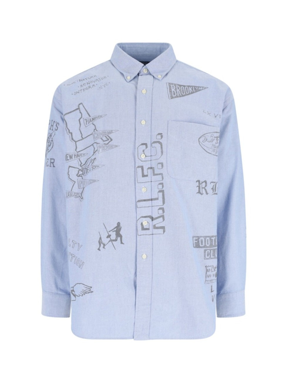 "Big-Fit" Shirt Light Blue