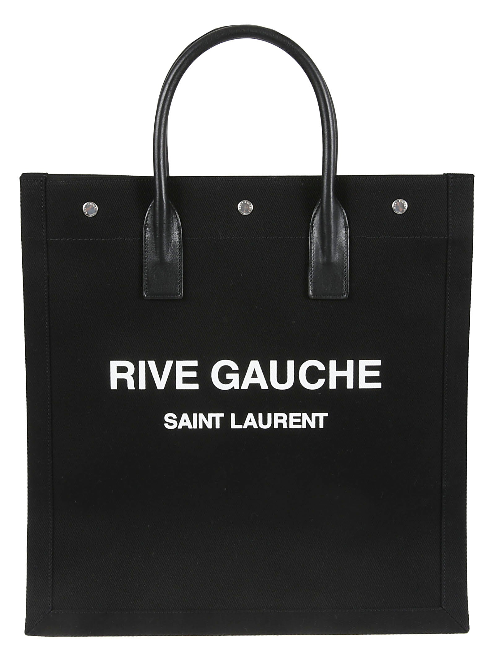 Structured Black Canvas Tote