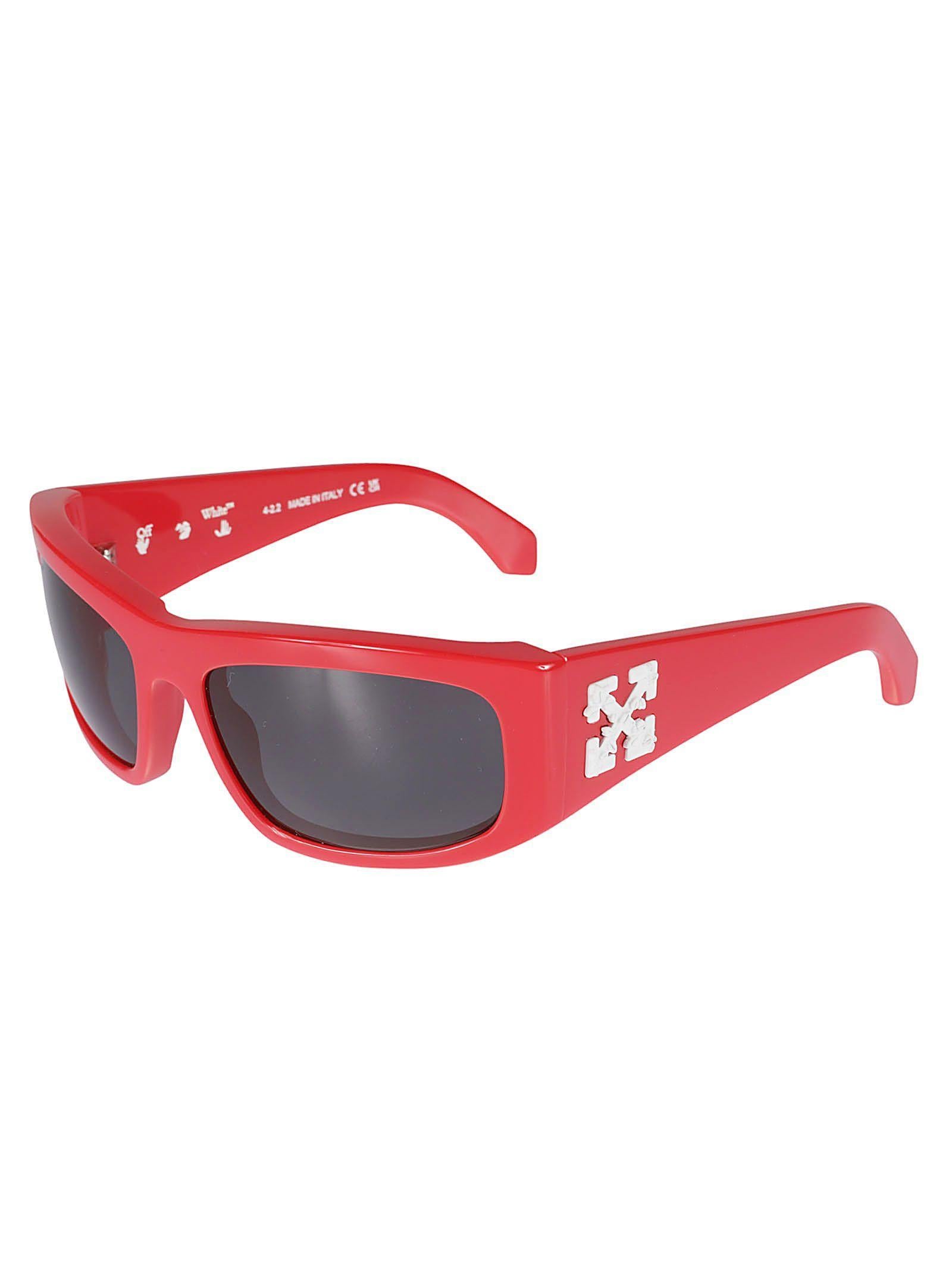 Oeri044 Joseph Rectangular Red Acetate Sunglasses