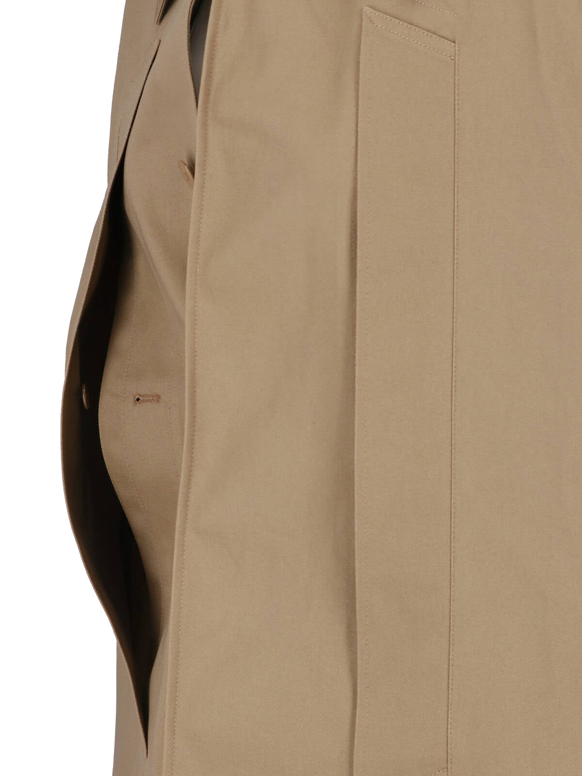 Boxy Beige Jacket with Padded Shoulders