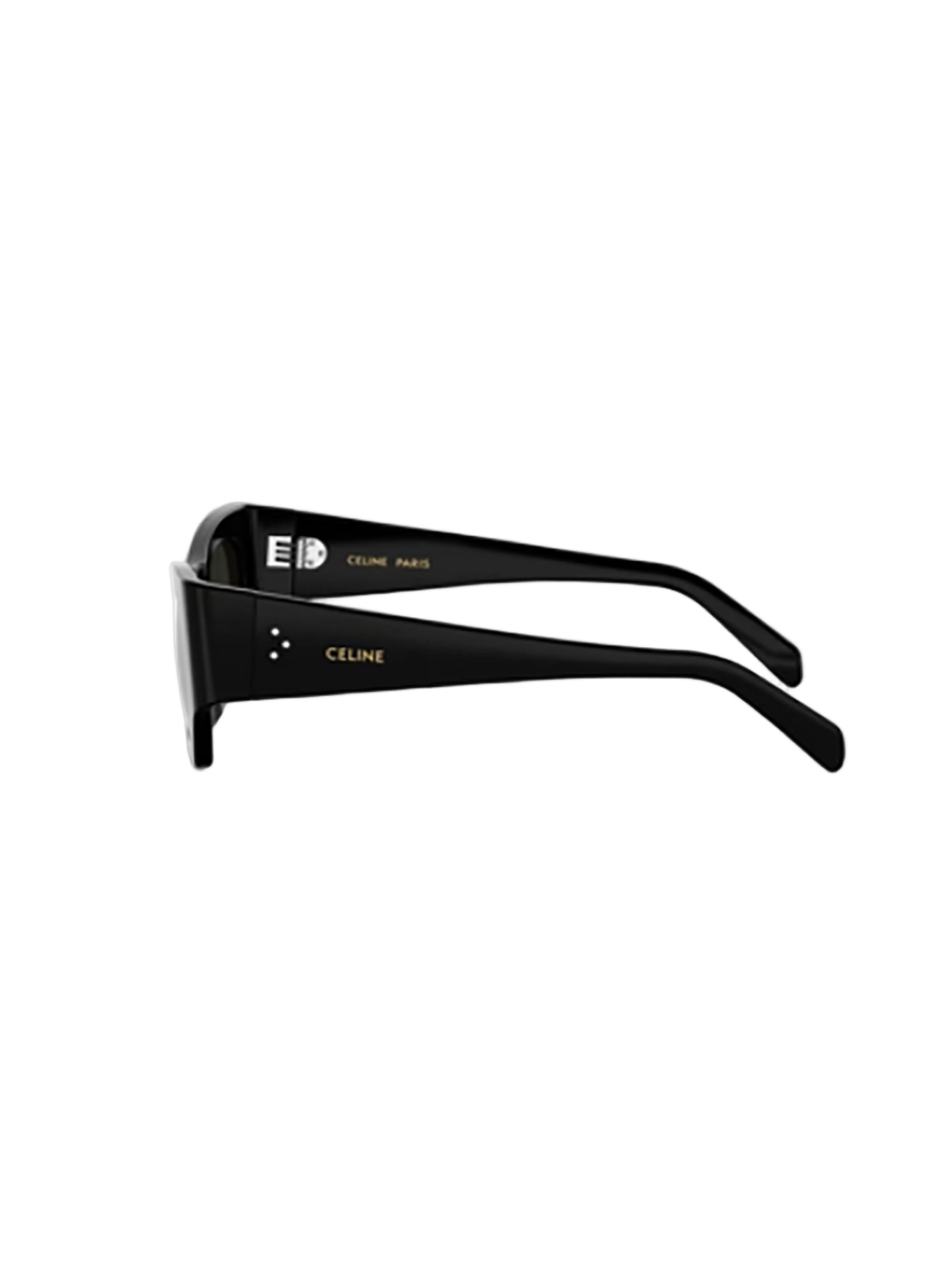 Rectangular Sunglasses with Glossy Black Frame