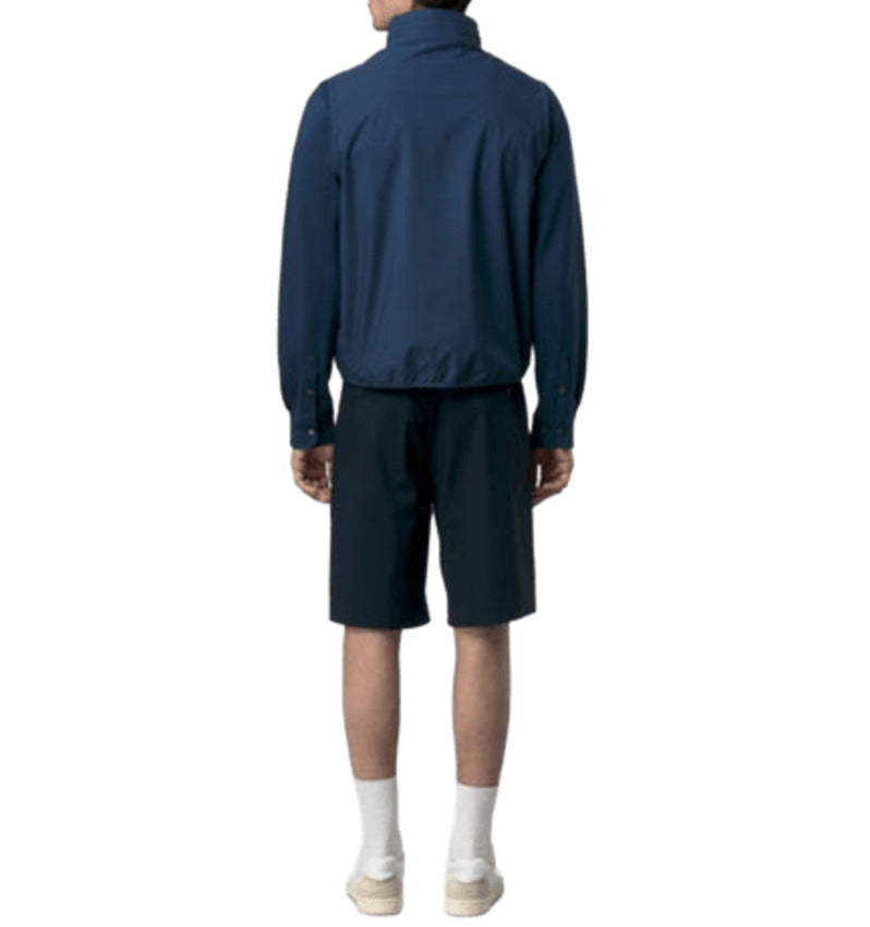 Blue Nylon Slim Gilet