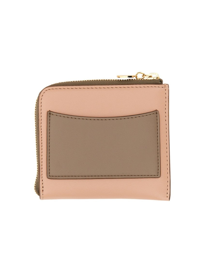 Compact Zipped Wallet With Front Logo Detail