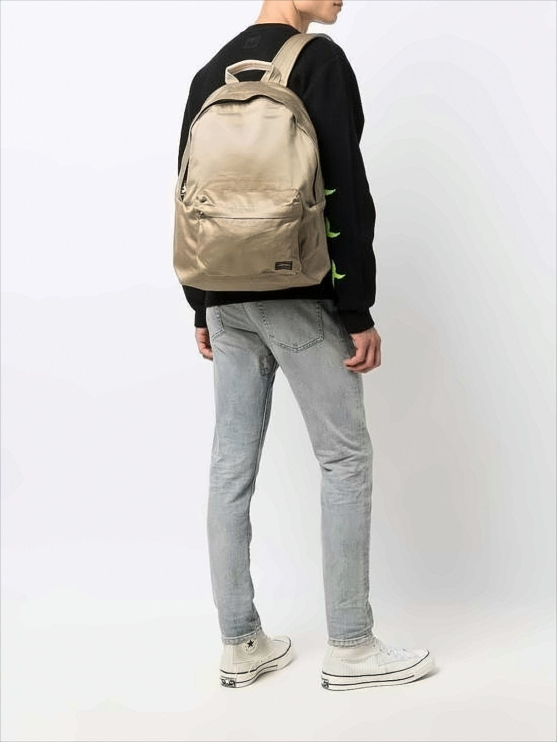 Cotton Fabric Minimalist Backpack with Padded Straps