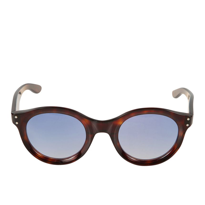 Thick Rounded Tortoiseshell Sunglasses with Gradient Lenses