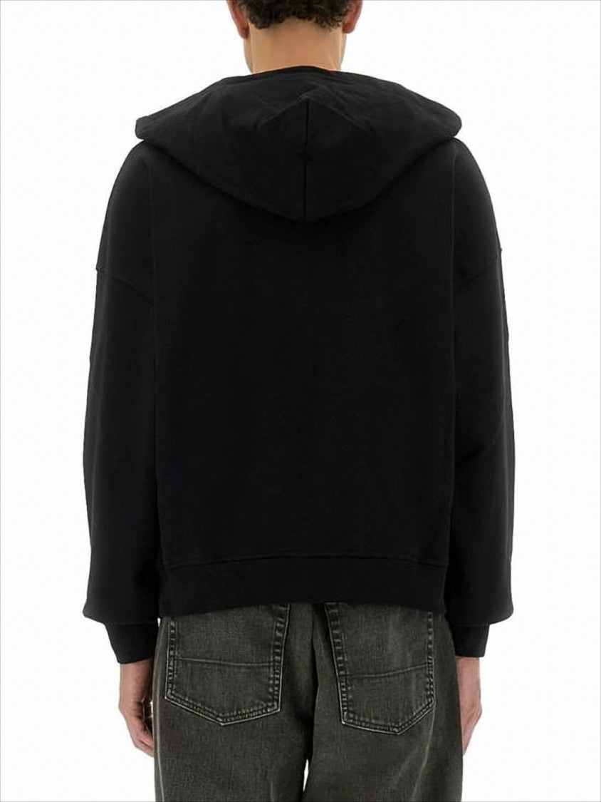 Black Cotton Hoodie