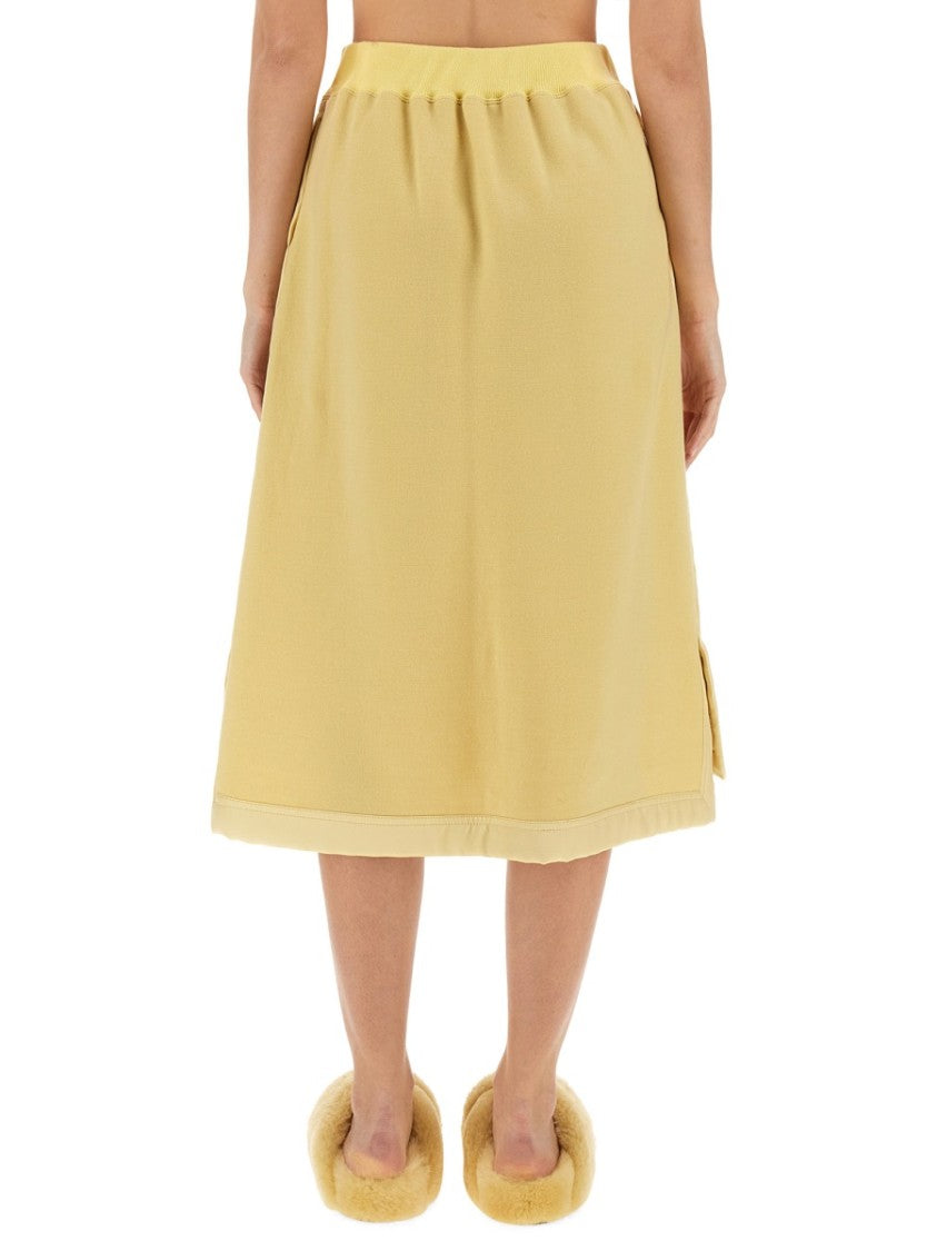 Flowing Virgin Wool Midi Skirt