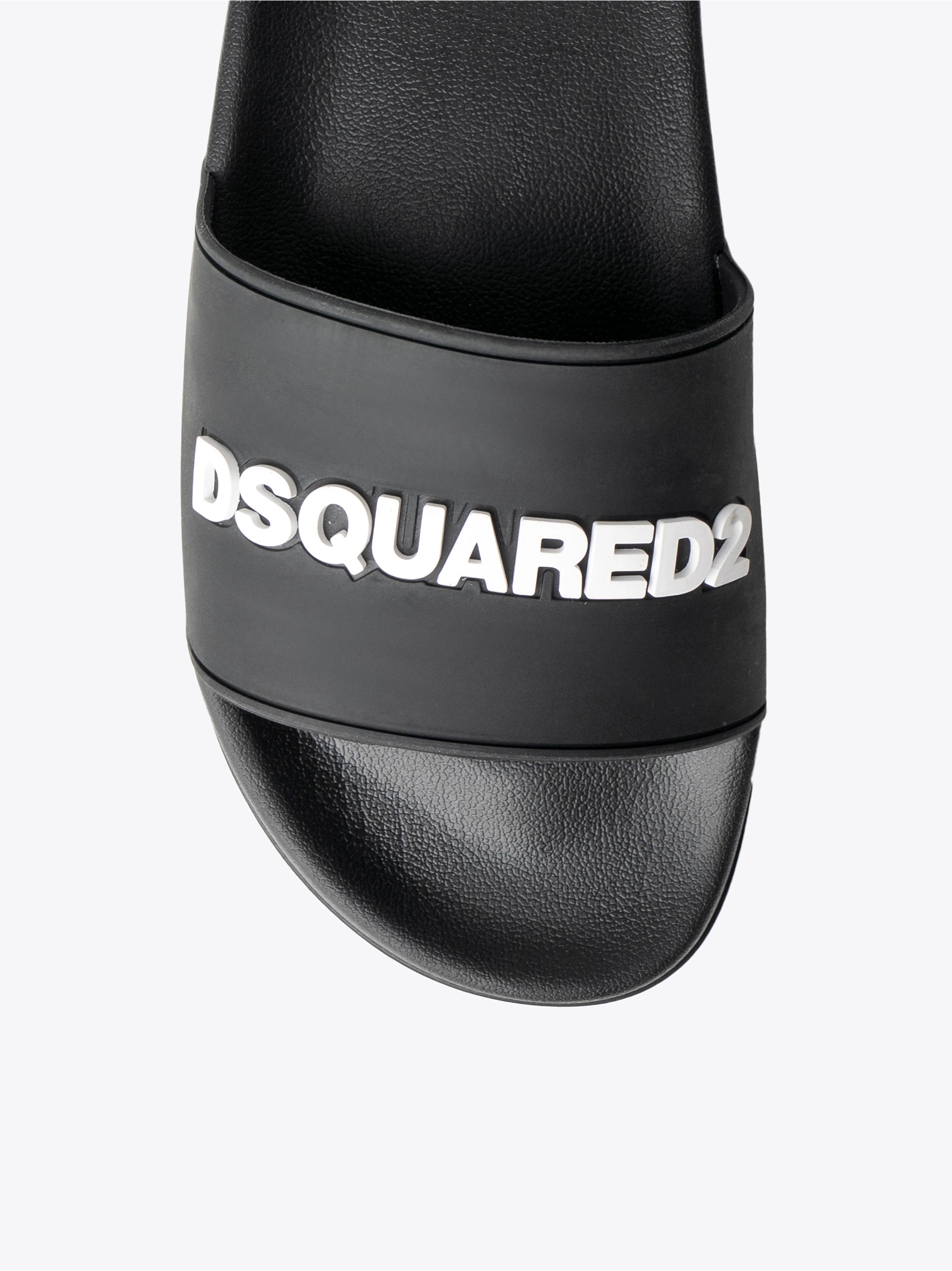 Minimalist Black Flat Logo Slide Sandals