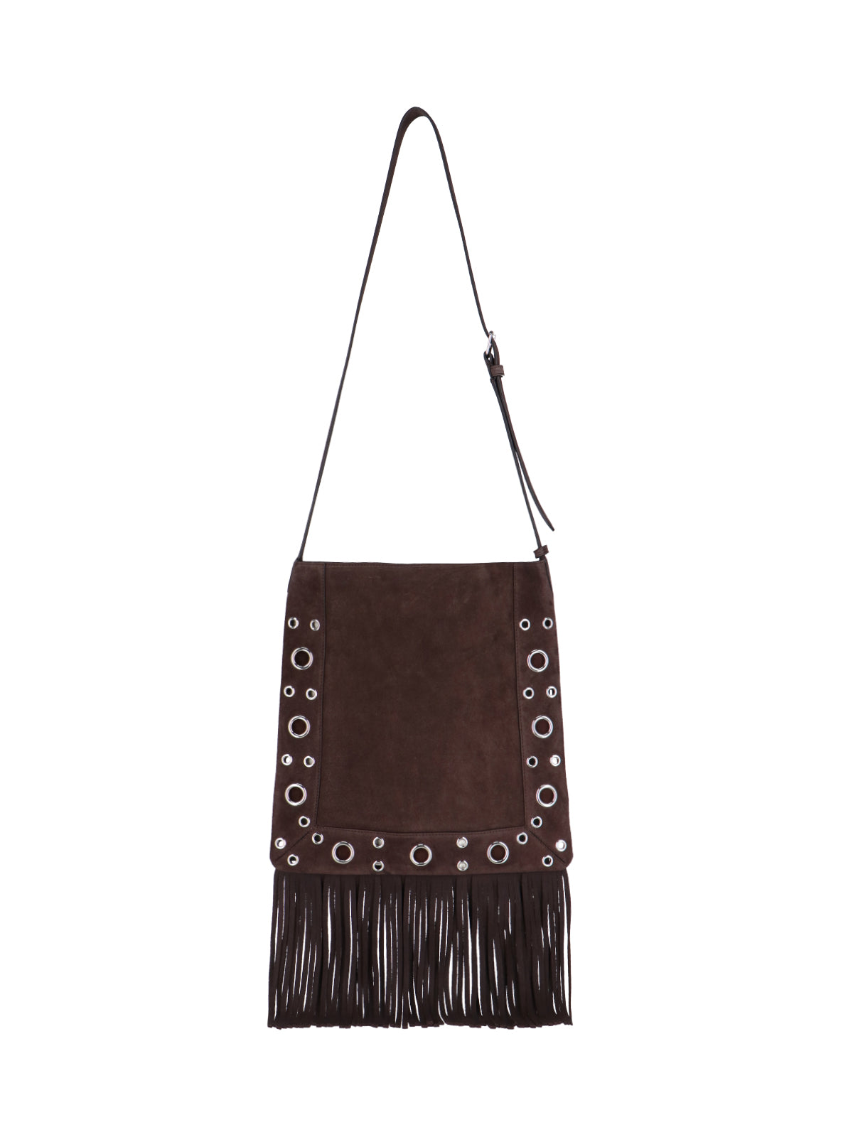 Dark Brown Suede Shoulder Bag