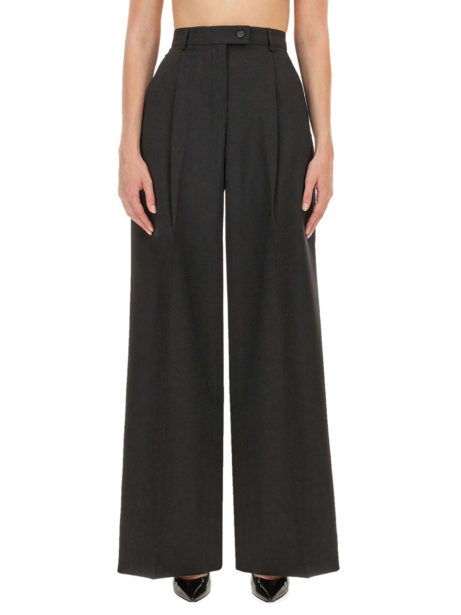 Wide-Leg Tailored Pants With High Waist