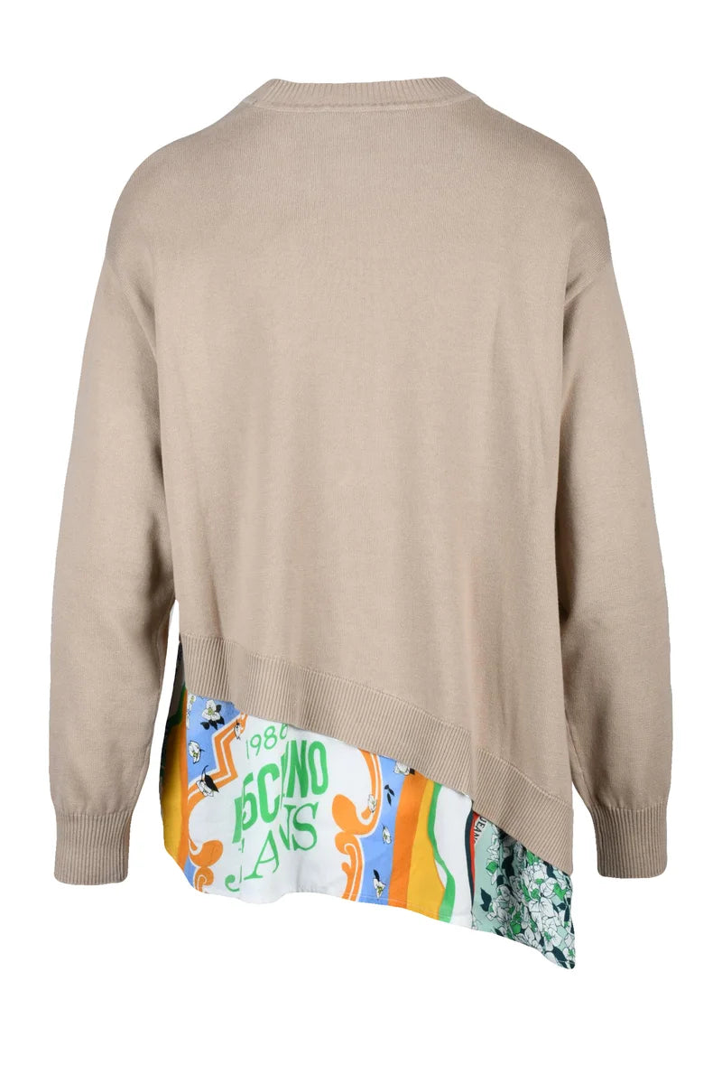 Crewneck Sweater Cotton - Beige