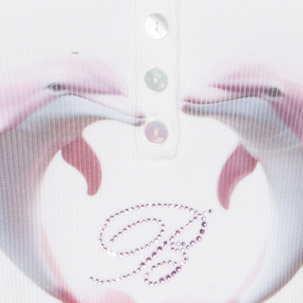White Cotton Tank with Dolphin Heart Graphic