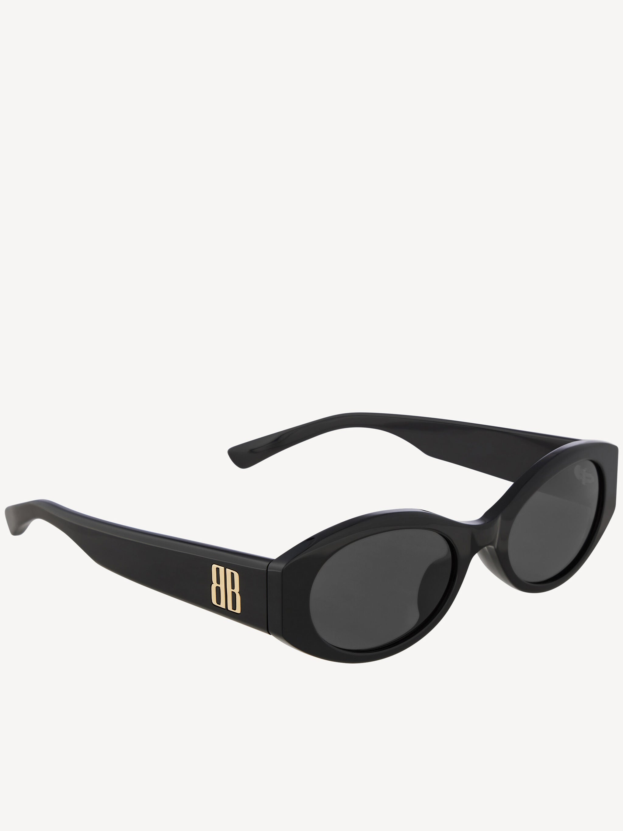 Black Occhiali Narrow Oval Sunglasses
