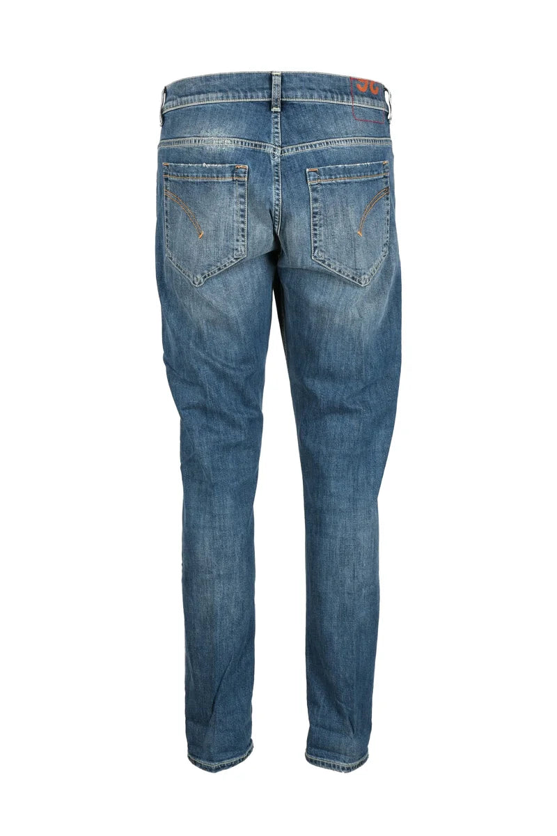 Slim-Fit Denim Jeans with Subtle Distressing