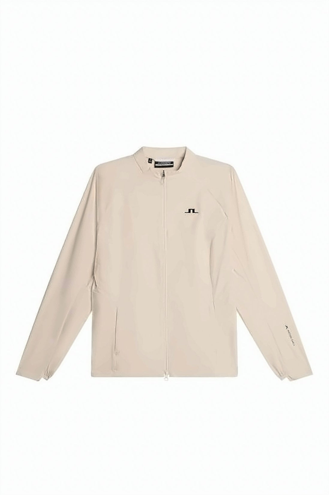 Collarless Jacket with Subtle Logo Detail