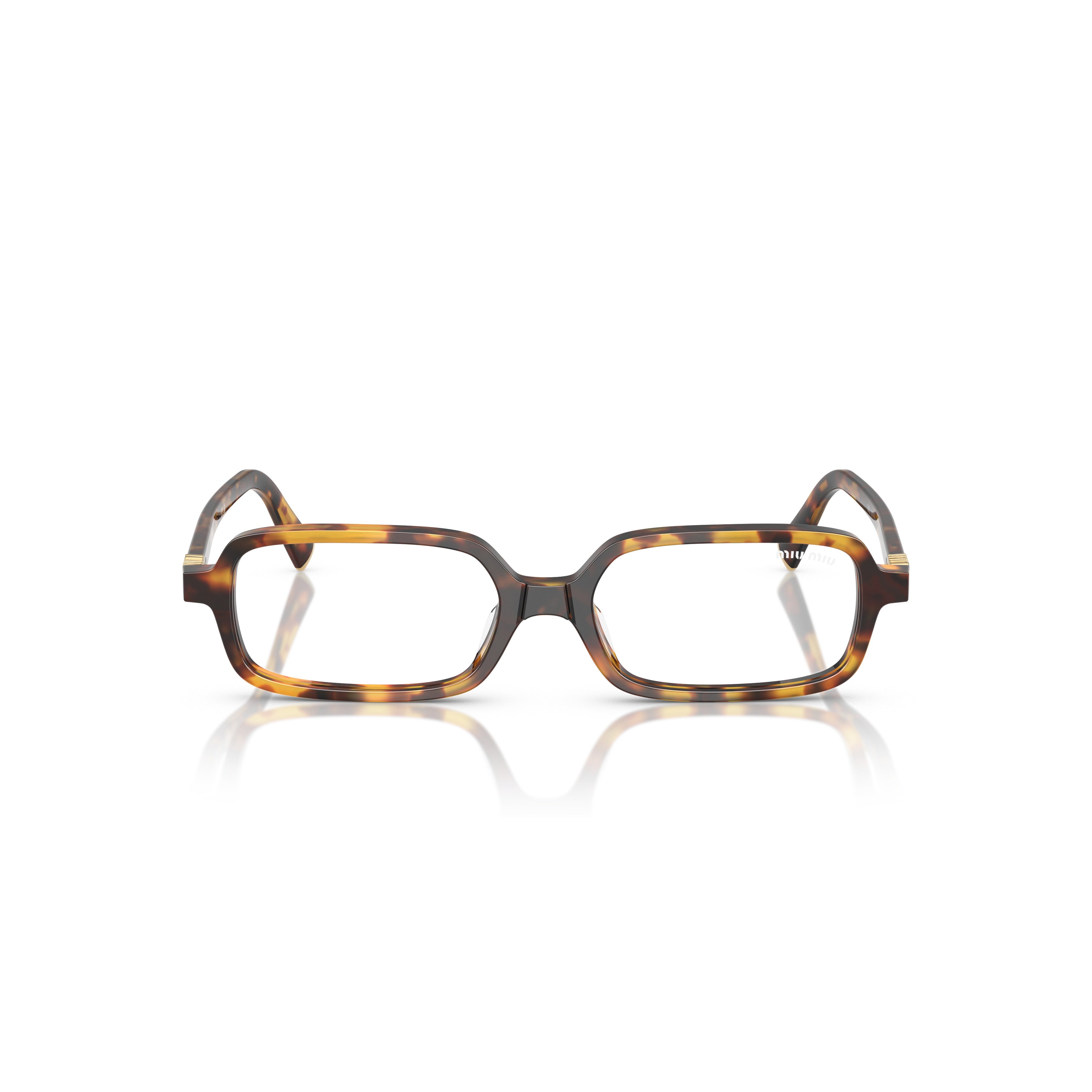 0mu 11zs Rectangular Tortoiseshell Acetate Eyeglasses
