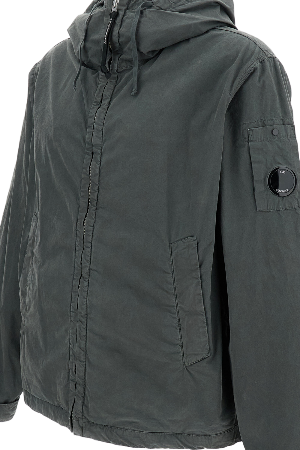 Micro-Reps Fabric Hooded Jacket with Iconic Lens Detail