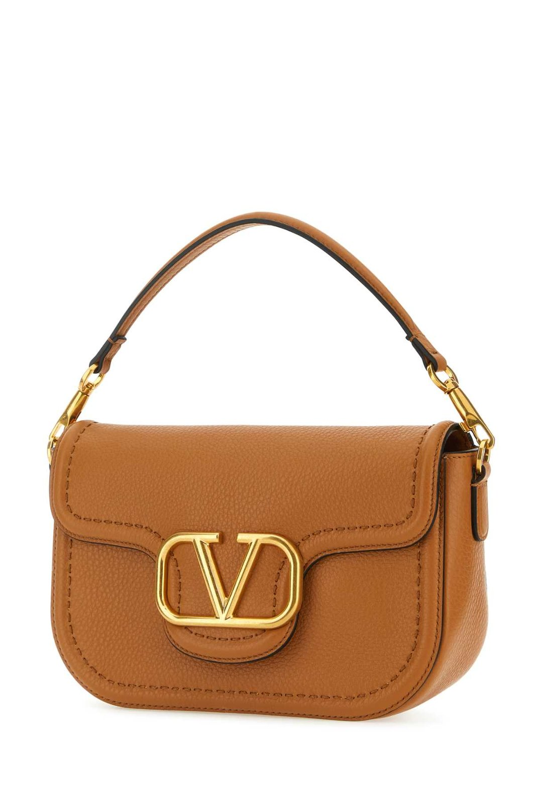 Structured Calfskin Leather Shoulder Bag
