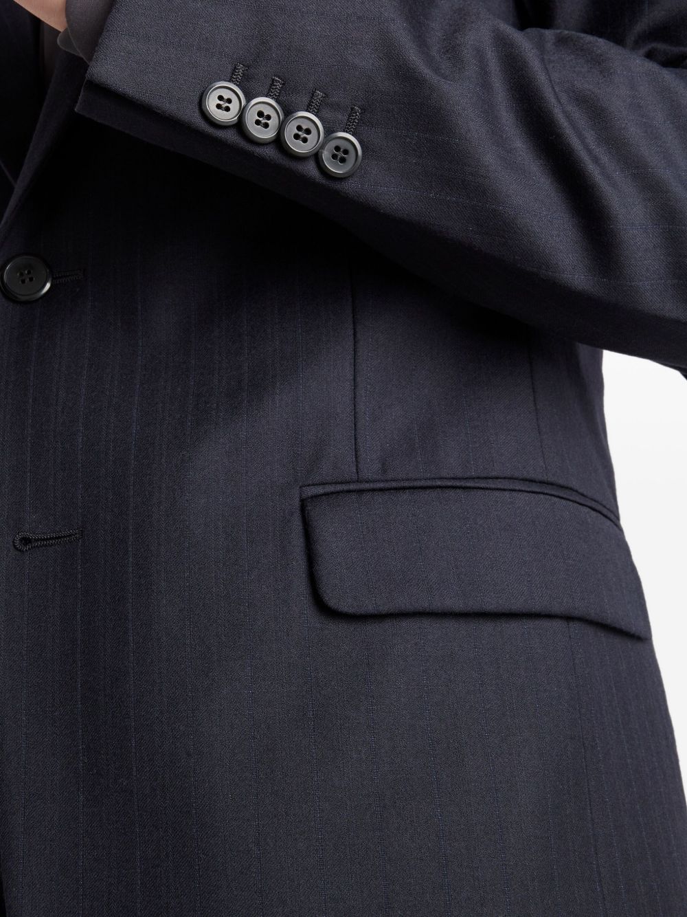 Tailored Navy Blue Suit Jacket and Matching Trousers