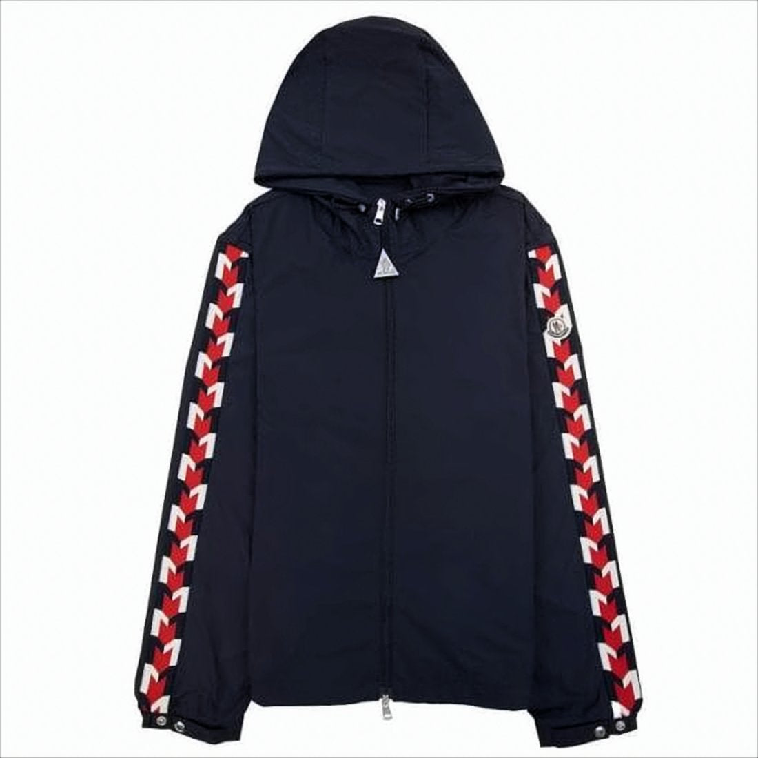 Sleek Hooded Jacket with Bold Geometric Accents